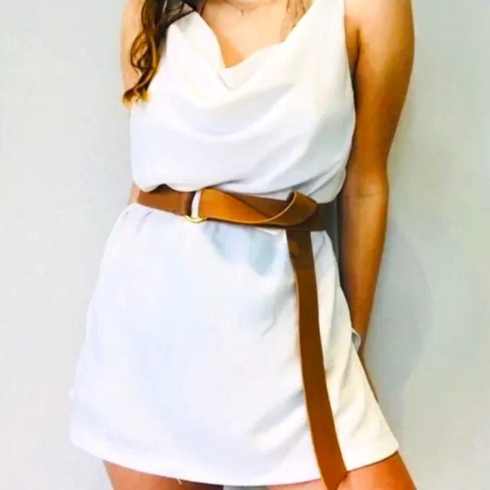 Belt Faux Pebbled Leather Belt